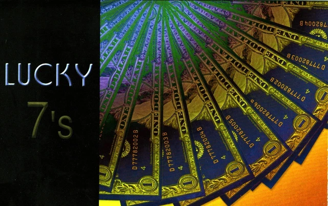 1999 - Usa $1 Dollar Federal Reserve Lucky 7'S Note Uncirculated! #I3094