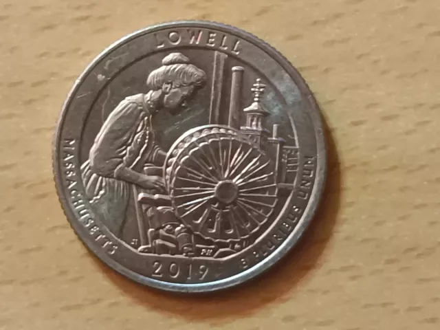 2019-D National Park Quarter - Lowell (Circulated)