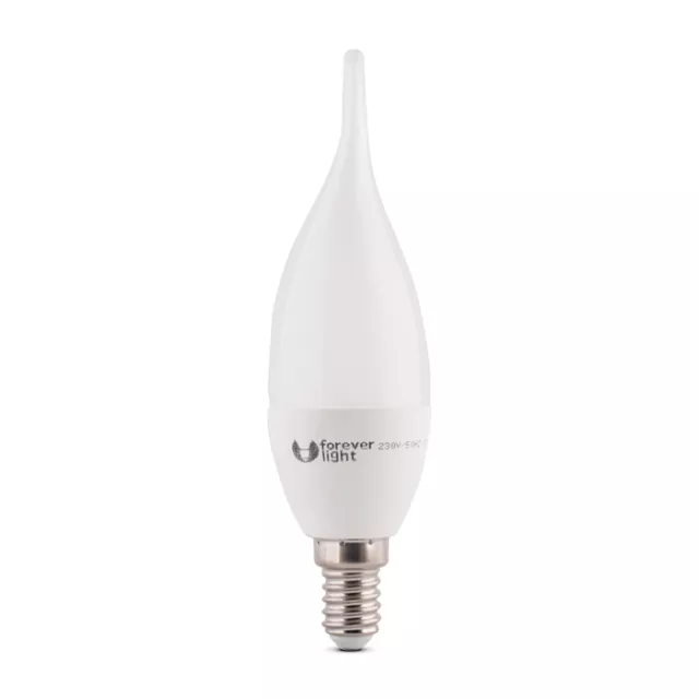 LED Bougie Ampoule Économique Flamme C37 E14 230V Blanc Chaud 7W ~45W 560 Lm