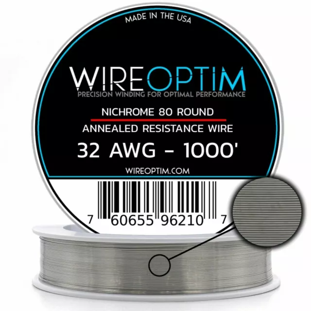 Nichrome 80 AWG 16 18 20 22 24 26 28 30 32 Gauge 25' 50' 100' 250' 500' 1000'