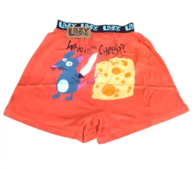 BRIEF INSANITY WHO Cut The Cheese Mouse Funny Urban Boxer Shorts Underwear  Small $17.00 - PicClick