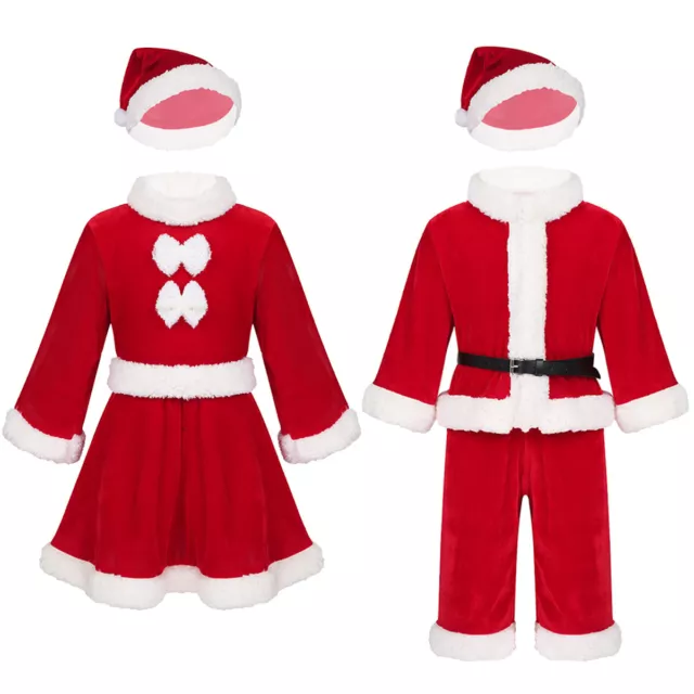Costume Babbo Natale bambine bambine abito natalizio costume festa