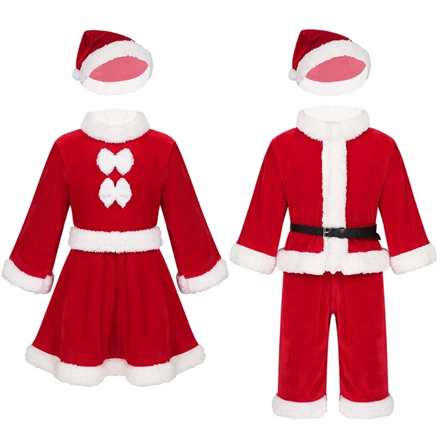 Costume Babbo Natale bambine bambine abito natalizio costume festa