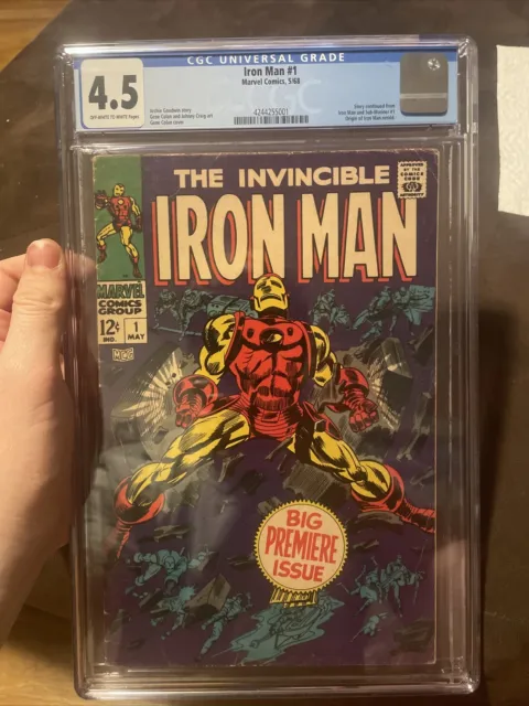 Iron Man #1 CGC 4.5, First Iron Man solo issue!