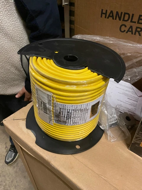 Grainger Approved 2TYK6 Portable Cord, Conductors 4, 18 AWG, SJTOW 250 ft Yellow