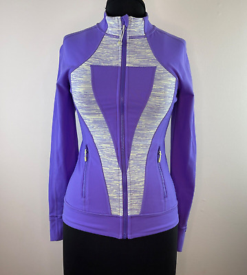 Ivivva Lululemon Jacket Purple Long Sleeve Full Zip Activewear Womens XS Girl 12