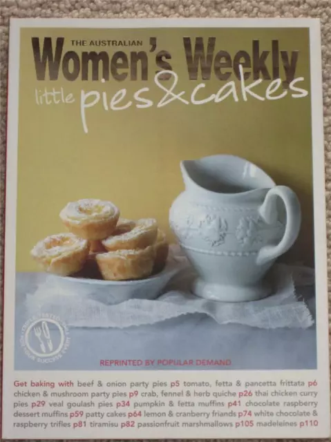 Womens Weekly Cookbook Cooking Little Pies And Cakes Recipes