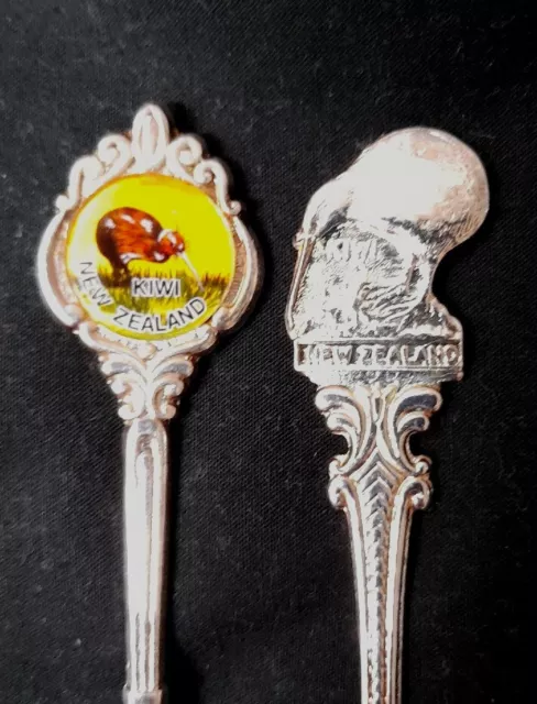 Vintage Souvenir Spoons New Zealand Kiwi