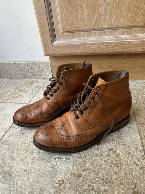 MENS GRENSON SHARP Brogue Boots, Size Uk 8.5. £60.00 - PicClick UK