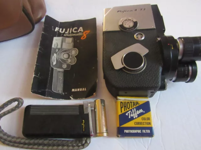 Fujica 8 T3 Vintage 8mm Reel Film Camera w/ Three Lenses