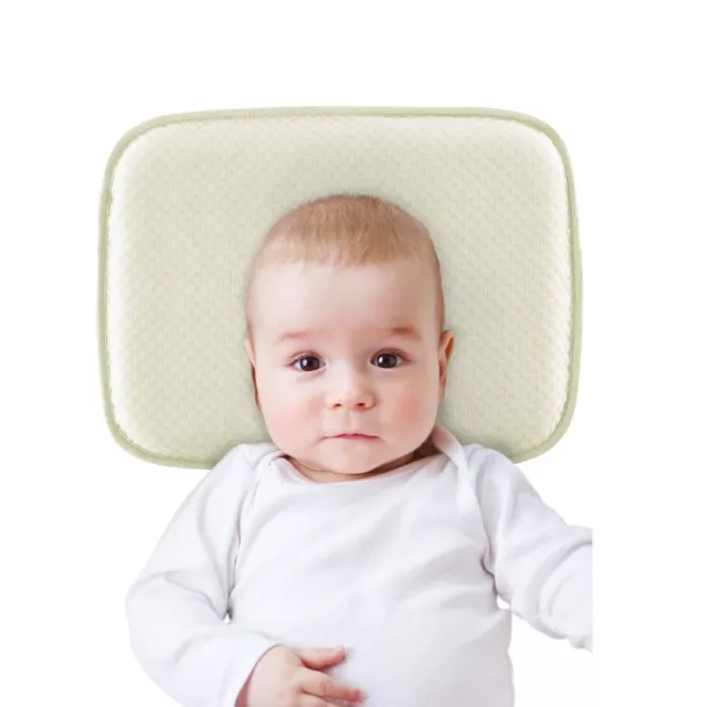 Almohada de espuma viscoelástica para bebés, ideal para edades de 0 a 12 meses