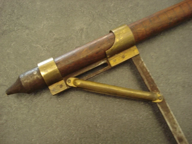 ANTIKER GEHSTOCK HÄNDLER LUFTMASSENMESSER FÜR PFERDE - KÜHE - usw. WOHL UM1900