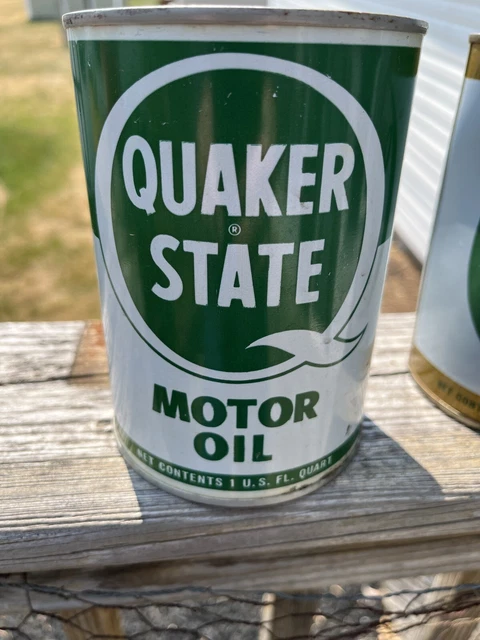 Quaker State Motor Oil - Full Metal One Quart Can In Mint Condition Quaker State Motor Oil - Full Metal One Quart Can In Mint Condition