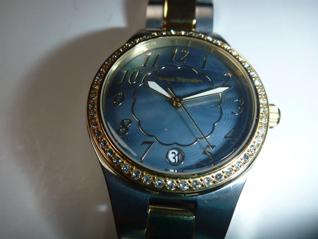 WATCH YVES BERTELIN MONTRE steel stock ancien blue nacre WM38302