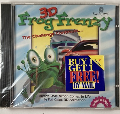 3D FROG FRENZY PC XP (CD-ROM) ARCADE STYLE ACTION GAME New Sealed