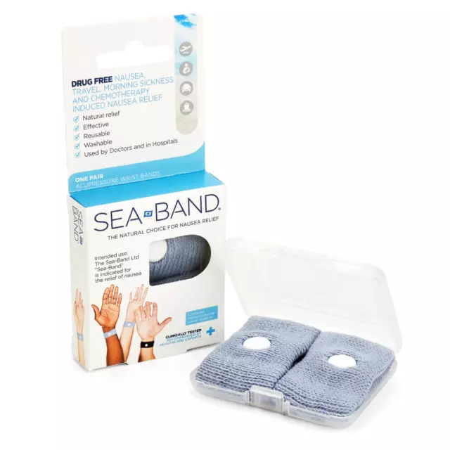 Sea-Band Nausea Relief Adult Size Acupressure Wristband Relief Nausea SeaBand