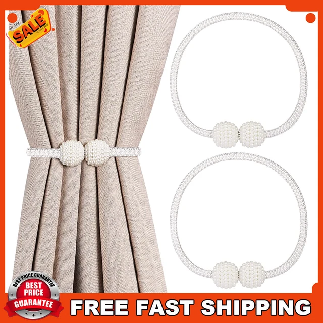 2pcs Curtain Tiebacks - Magnetic Curtain Tiebacks Window Drape Holders