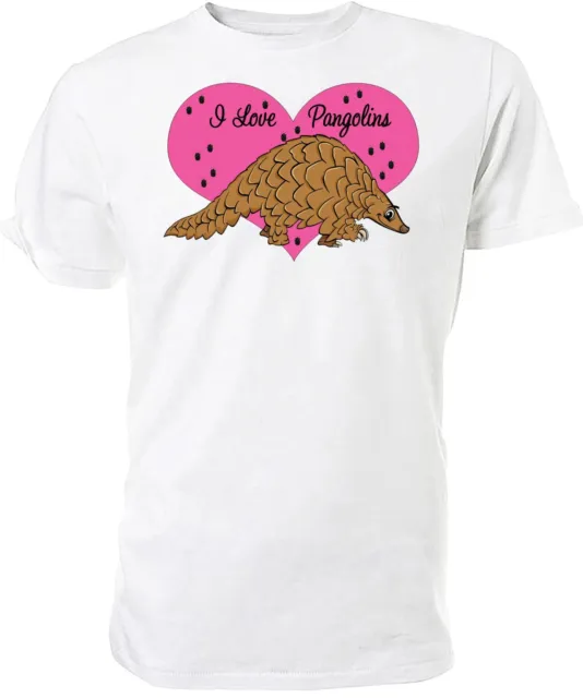 I Love Pangolins T shirt  Choice of size & colours. Pangolin T shirt mens/womens