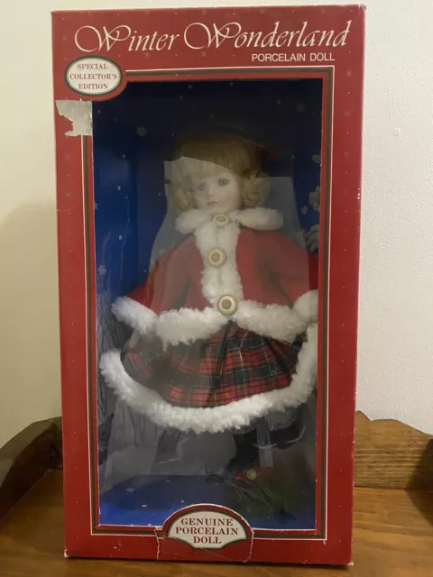 16" anco porcelain doll “Winter Wonderland Edition“ With Stand/Tag 1992
