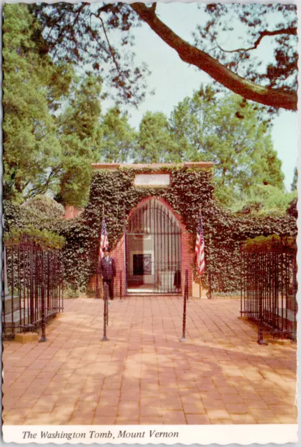 George And Martha Washington Tomb Mount Vernon Virginia USA Vintage Postcard