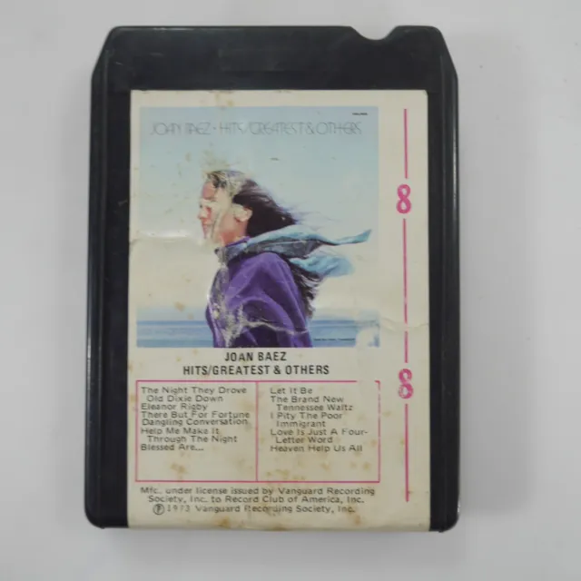 Joan Baez Greatest Hits & Ballad Book - 8-Track Tested Cartridge
