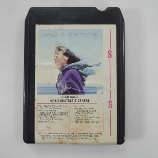 Joan Baez Greatest Hits & Ballad Book - 8-Track Tested Cartridge