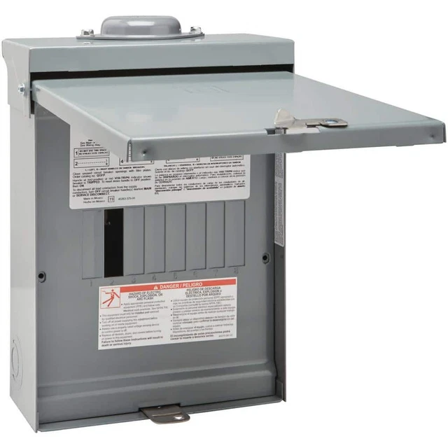 100 Amp Outdoor Main Lug Load Center Single Phase NEMA 3R Rainproof 12 Circuit