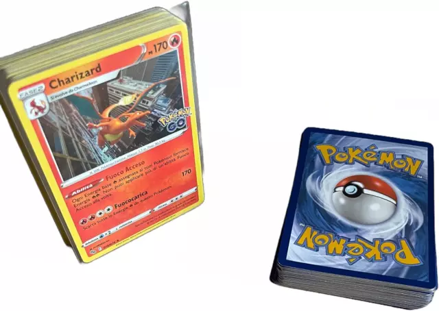 Mazzo 50 Carte Pokemo Italiane Originali Assortite Senza Doppioni + 4 Carte Bril