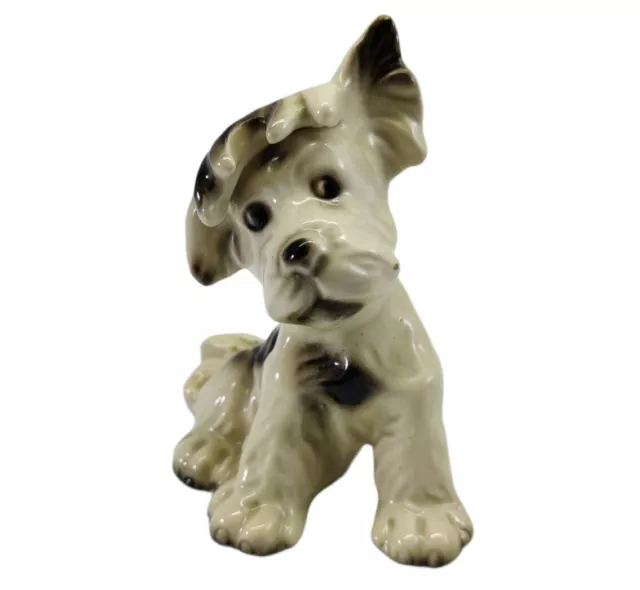 Terrier Dog Cortendorf West Germany 2663 Animal Figurine Ceramic Cream and Brown