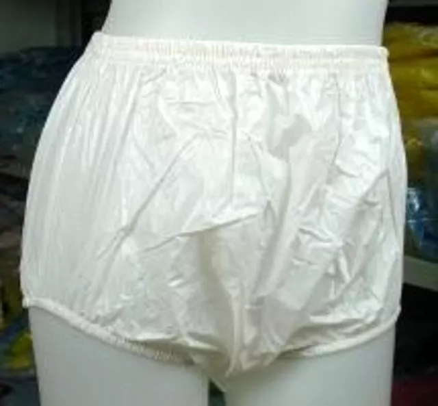 2*PIEZAS PANTALONES DE PLÁSTICO PARA ADULTOS PVC incontinencia #P005-1Ab-M*2
