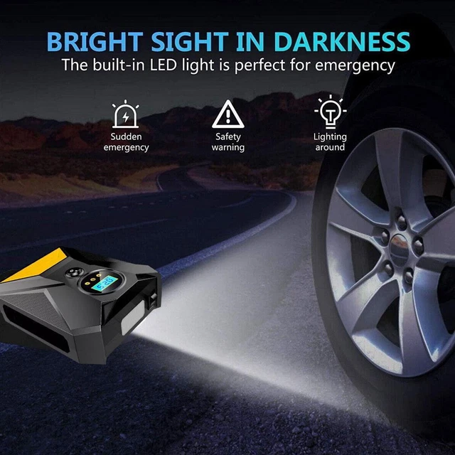 Digital Corded Car Tyre Inflator Pump Portable 150PSI Compressor Air LED P0I8