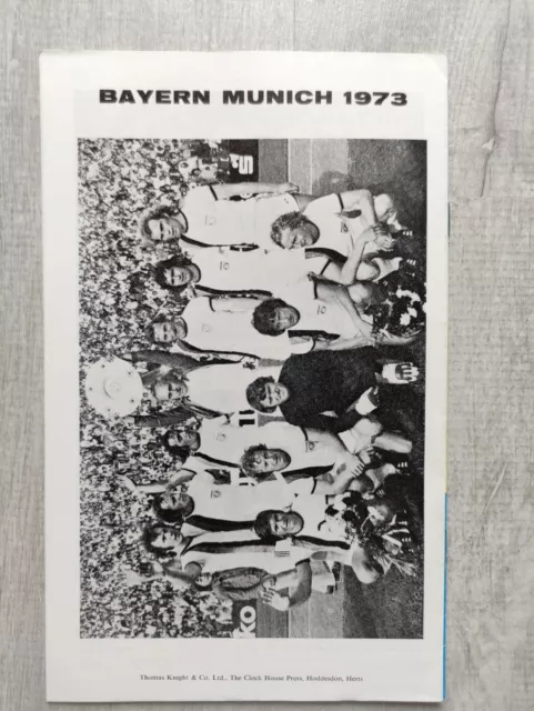 Tottenham Hotspur v Bayern Munich 03/12/73 Philip Beal Testimonial Match 1973-74 3