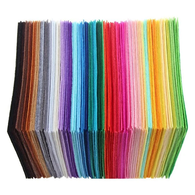Paquete de fieltro de tela no tejida surtido de colores 10x10 cm tela no tejida para niños