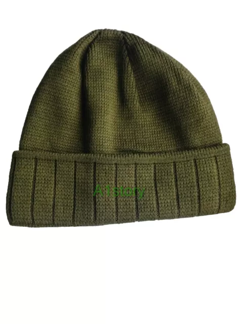 Russian spetsnaz Army Hat Beanie olive Winter Watch Cap Double Knit Wool green
