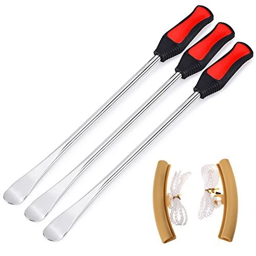 OUDQFCJ Lot De 3 Outils Démonte-Pneu Pour Moto, Vélo Et Voiture - Kit Réparation Pneus Portable