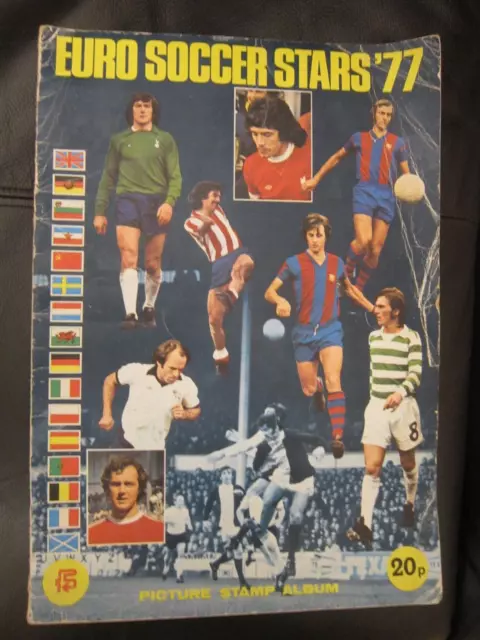 FKS Euro Soccer Stars '77 Football Sticker Book almost 50% complete