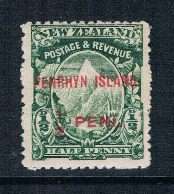 Penrhyn 1902 - ½d Mt. Cook of NZ Ovrptd penrhyn - SC 5 [SG 9] MINT F2