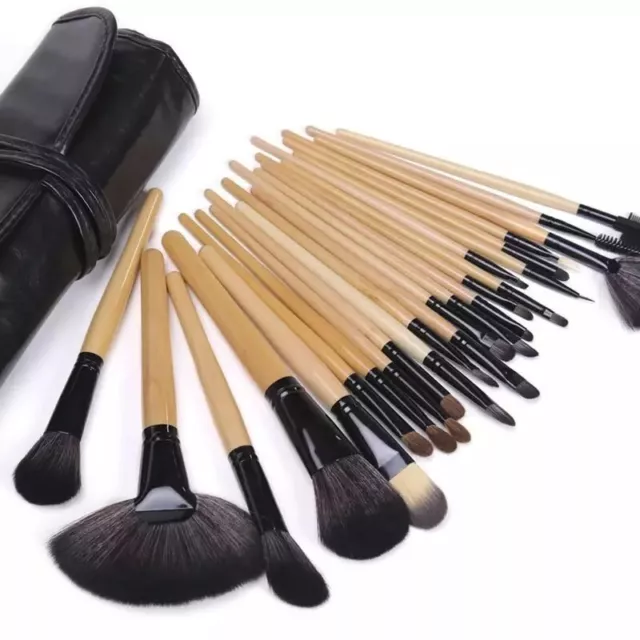 Kit astuccio + 24 pennelli professionali Make up pennello trucco ombretto brush