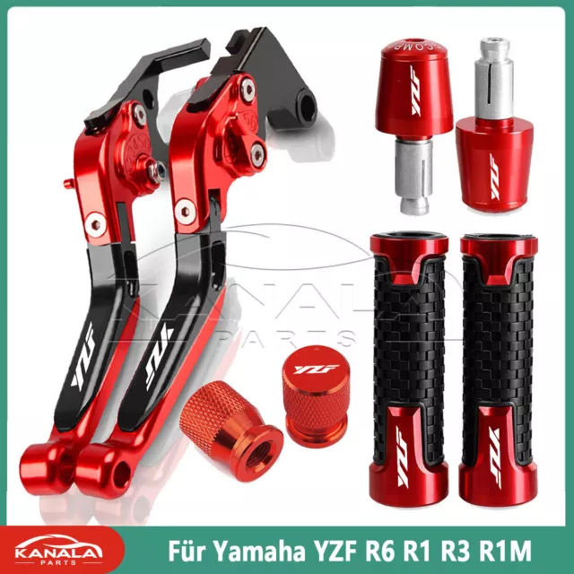 Für Yamaha YZF R6 R1 R3 R1M Klappbarer erweiterbarer Bremskupplungshebel Neu
