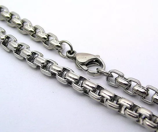 Stainless Steel 316L Chain Link Necklace 4.5mm 37" Special Occasion US Seller