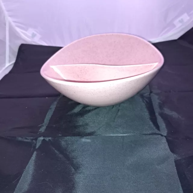 Vintage Mid Century Modern Tickled Pink Vernon Ware Divided Dish Pre-owned 2