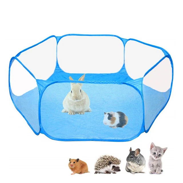 Small Animals Cage Tent Guinea Pig Rabbits Hamster Pet Playpen Exercise Fe Z WE