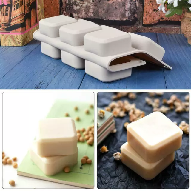 9 Grid DIY Silicone Soap Mold Handmade Home DIY Making Square Moulds Tools AU.