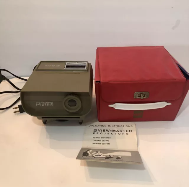 Vintage GAF View-Master Projector Standard Original Case & Instructions 1960s