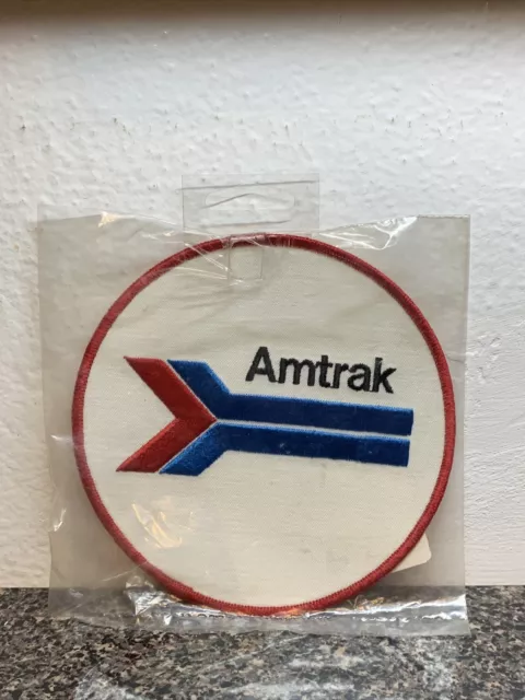 Rare Vintage AMTRAK Employee Railroad Trains Company Logo Large Jacket Patch 6”