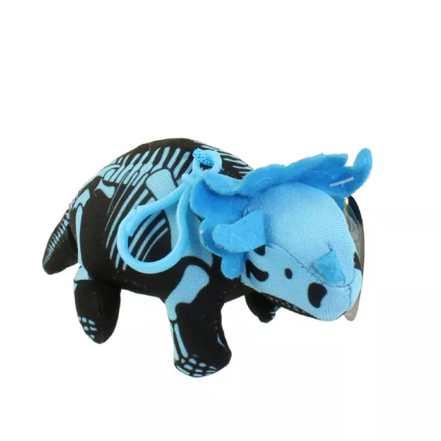 Adventure Planet Plush Skeledons - TRICERATOPS (Clip - 5 inch) - New Stuffed Toy