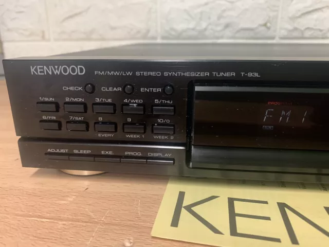 KENWOOD T-93L Sintonizzatore FM/MW/LW STEREO TUNER Perla Nera