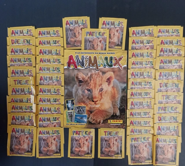 Panini Le Monde Des Animaux – Album + 4 Pochettes – 224 Stickers à Collectionner – Dès 6 Ans – Records Animaux