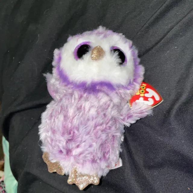 Beanie Boos *2219* Moonlight the Owl – TySilk Beanie Boos – plush – 15cm - tag