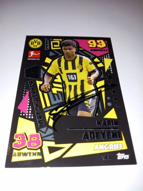 match attax signiert Matchwinner Karim Adeyemi Borussia Dortmund NEU
